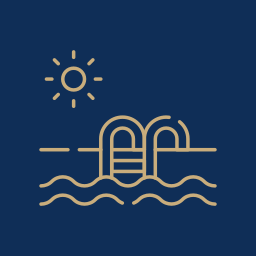 Two swimming pools and a separate children’s pool with fresh water are available